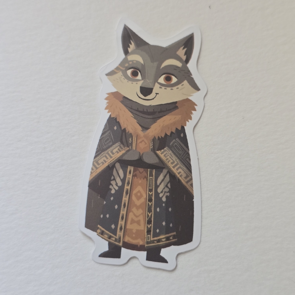 10/$10 Charming Wolf Character Sticker